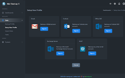 Mail Backup X OAuth Helper screenshot 1