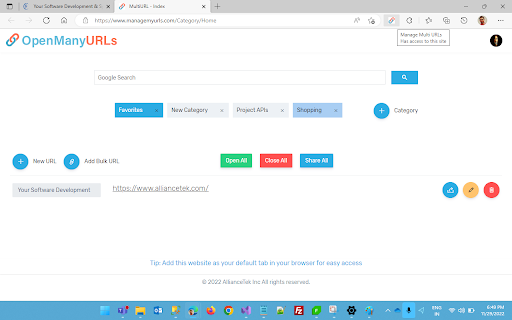 Manage Multi URLs screenshot 1