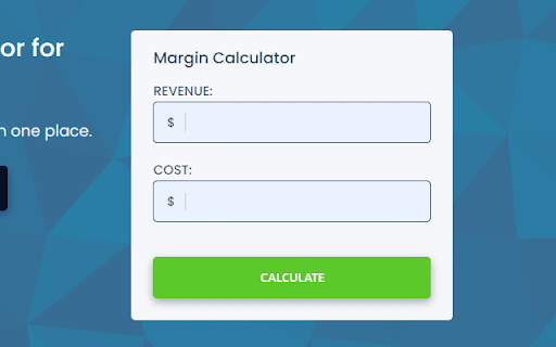 Margin Calculator Extension screenshot 1