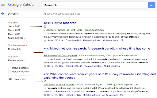 Mark Google Scholar Papers as Read screenshot 1