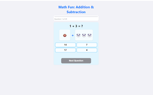 Math Fun: Addition & Subtraction screenshot 1