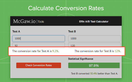 McGaw.io AB Testing Tracking Tool screenshot 1