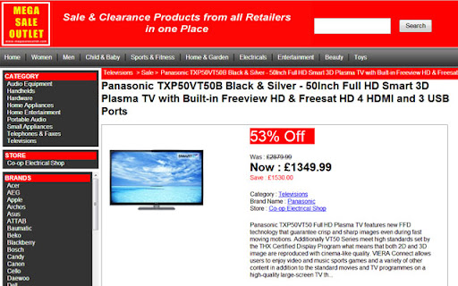 MegaSaleOutlet screenshot 1