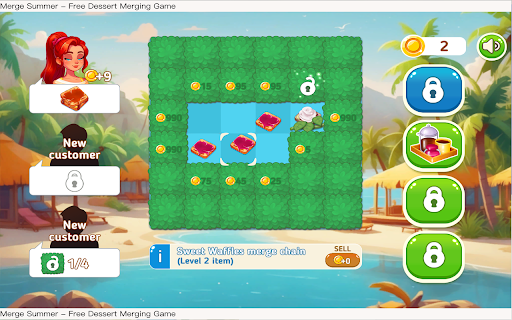 Merge Summer - Free Dessert Merging Game screenshot 1