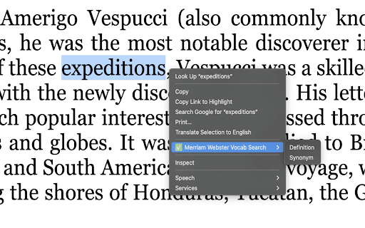 Merriam Webster Vocab Search screenshot 1