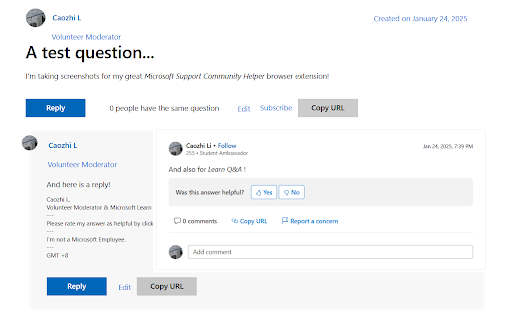Microsoft Support Community Helper (BETA) screenshot 1