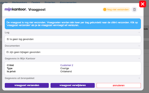 Mijn Kantoor vraagposten screenshot 1