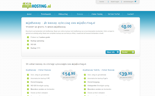 mijnHosting.nl screenshot 1