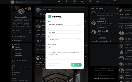 Mirror My Words: AI-Powered Engagement Assistant screenshot 1