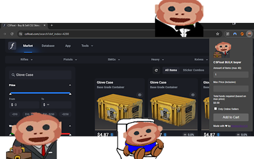 Monkey Business CSFloat BULK buyer screenshot 1