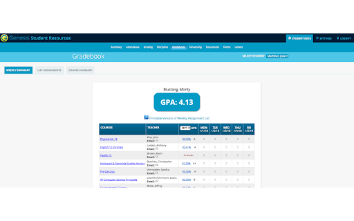 Montville GPA Calculator screenshot 1