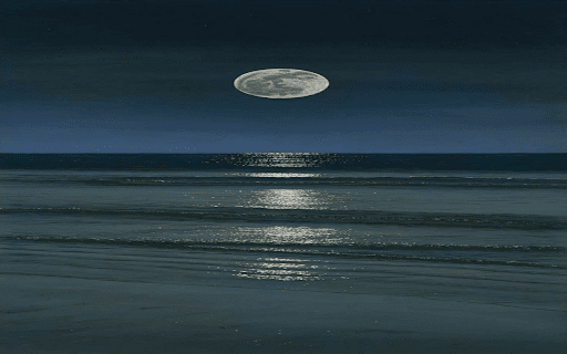 Moonlit night sea wallpaper screenshot 1