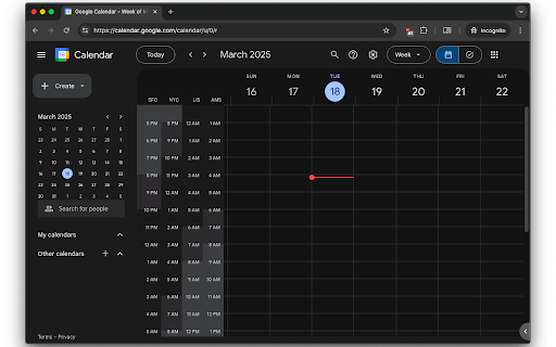 More Time Zones for Google Calendar screenshot 1