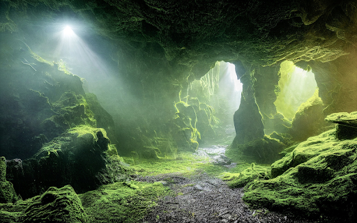 Moss green cave screenshot 1