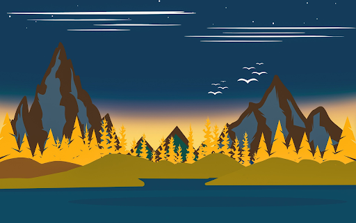 Mountain forests at night screenshot 1