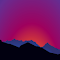 mountain photo at sunset logo