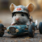 Mouse racing car logo