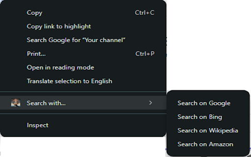 Multi-Source Right-Click Search screenshot 1
