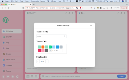 MultiGPT - Access All chatbots at once screenshot 1