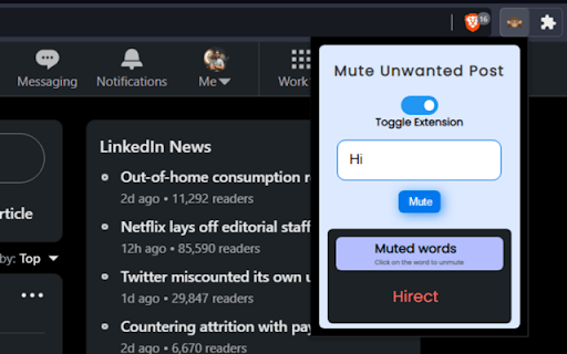 Mute Unwanted content screenshot 1