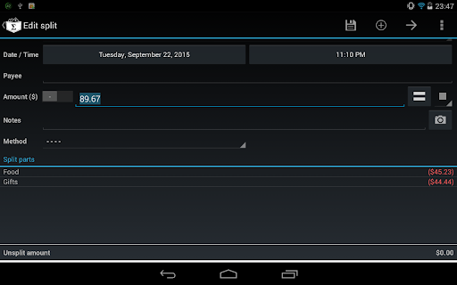 My Expenses screenshot 1