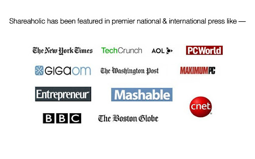 My Shareaholic screenshot 1