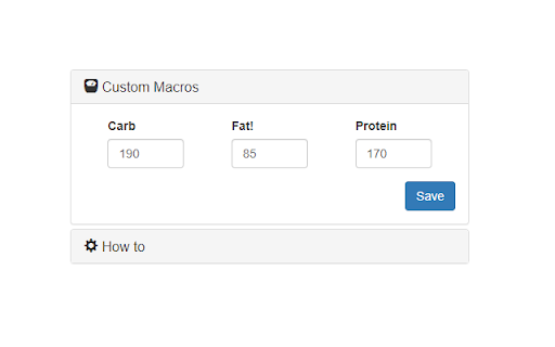 MyFitnessPal Extension screenshot 1