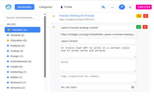 Mylo - Bookmark Manager screenshot 1