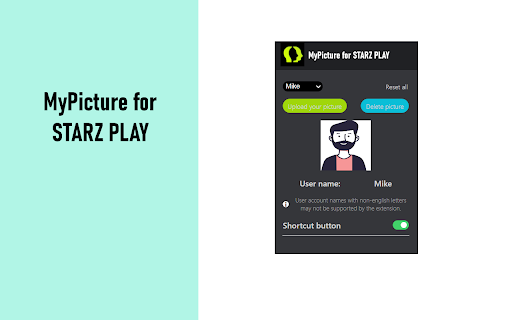 MyPicture for STARZ PLAY: custom profile picture screenshot 1