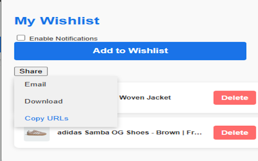 MyWishlist screenshot 1