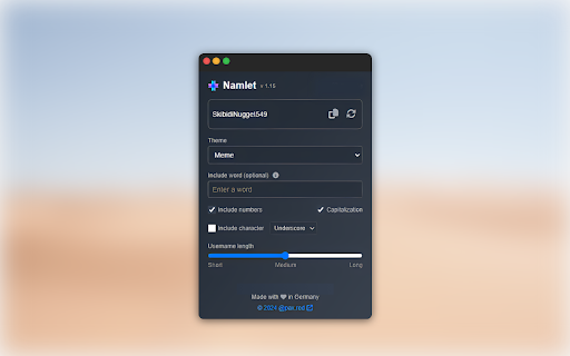 Namlet - Smart Username Generator screenshot 1