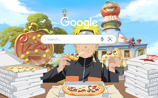 Naruto Eating Pizza Fortnite - Anime Theme screenshot 1