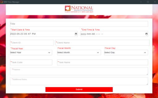 National R&D Inc. Time Entry Extension screenshot 1