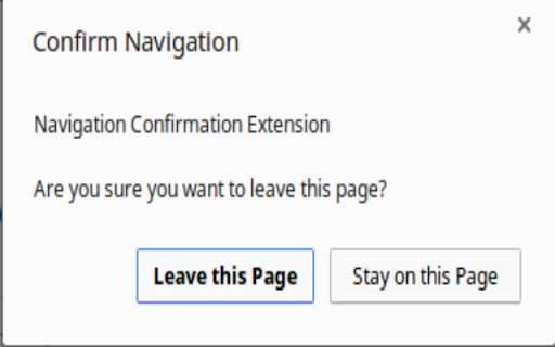 Navigation Confirmation screenshot 1