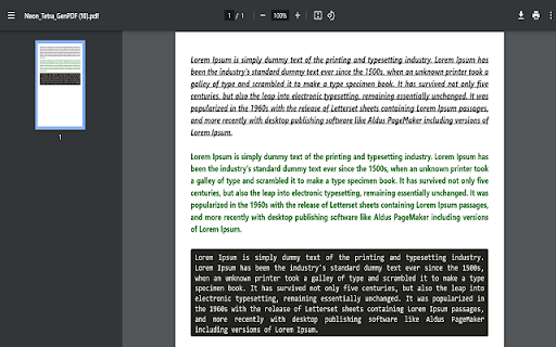 Neon Tetra GenPDF screenshot 1