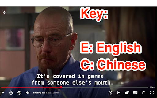 Netflix Shortcuts for English/Chinese Caption screenshot 1