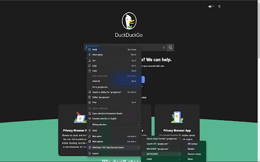 NetSniffer: Context Menu OSINT screenshot 1