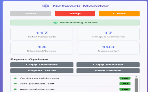 Network Request Monitor screenshot 1