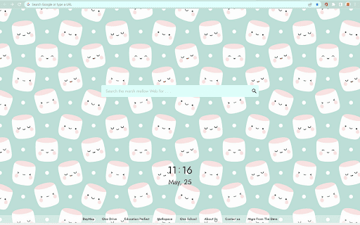 New Tab Marsh Mellow Theme screenshot 1