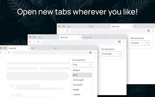 New Tab Plus (Tab Positioner) screenshot 1
