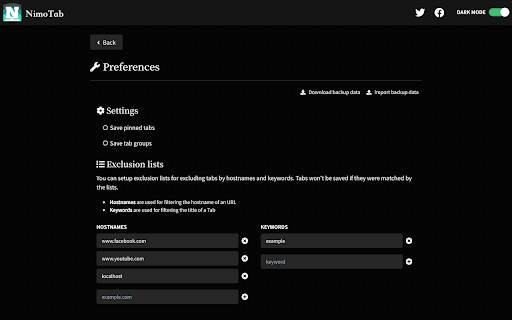 NimoTab screenshot 1