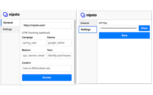 Nipsto URL Shortener screenshot 1