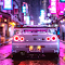 Nissan GTR R34 Japanese Neon Street A Thrilling Live Wallpaper for Chrome logo