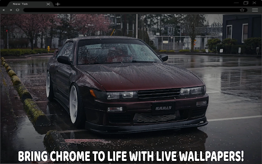 Nissan Silvia S13 Gloomy Rain Live Wallpaper screenshot 1