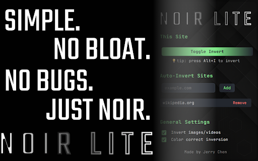Noir Lite - Simple and Effective Dark Mode screenshot 1