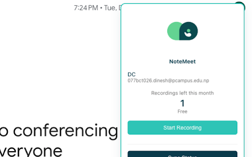 NoteMeet Meeting Recorder screenshot 1