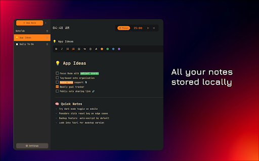 NoteTab screenshot 1