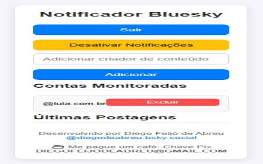 Notificador de Postagens Bluesky screenshot 1