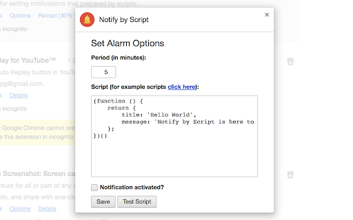 Notify by Script screenshot 1