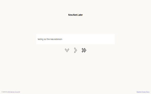 NowNextLater Extension screenshot 1